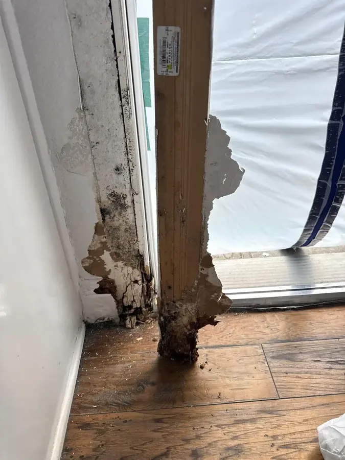 Corroded galvanized pipe leaking inside the wall of a North Hollywood home